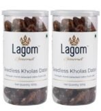 Lagom Gourmet Seedless Kholas Dates 1 kg | All Natural | No Preservatives | No Added Sugar | Gluten Free | Vegan | Plant Based | Non GMO | Dates Dry Fruits | Khajur | Khajoor | Khejur - Fast UK Delivery - Image 2