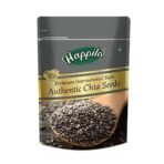 Happilo Premium Authentic Chia Seeds 250g, Diet Food for Weight Management, Rich in Fiber and Omega 3, Healthy Breakfast Snack & HappiloPremium Roasted Lightly Salted Pumpkin Seeds, 200g - Fast UK Delivery - Image 3