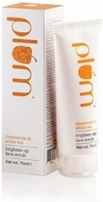 Plum Chamomile & White Tea Brighten Up Face Scrub | Gentle Exfoliation & De-tanning | For Normal, Combination Skin | 75ml - Fast UK Delivery