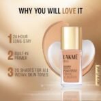 LAKME 9 To 5 Primer + Matte Perfect Cover Liquid Foundation, Full Coverage, Has A Built-In Primer For Poreless, Long Lasting Makeup, Cool Ivory, 25Ml, All Skin Type - Fast UK Delivery - Image 7
