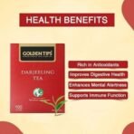 Golden Tips Healthy/ Natural and Organic Pure Darjeeling Black Tea Bags (100 Bags, 200 Gram ) - Fast UK Delivery - Image 4