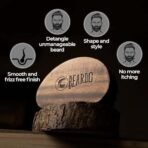 Beardo Boar Bristle Beard Brush|Fine 100% Boar Bristles for Effortless Beard Styling|Detangle and Tame frizzy unruly beard|Compact Travel friendly Ergonomic design|Wooden frame|Firm but Soft Bristles|Use with Beard Oil/Wax/Balm/Cream - Fast UK Delivery - Image 6
