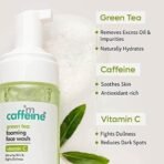 mCaffeine Foaming Face Wash for Combination Skin - Fights Dark Spots & Controls Oil | With Vitamin C, Aloe Vera & Green Tea | Daily Use Refreshing Facial Cleanser for Men & Women | 110ml - Fast UK Delivery - Image 4