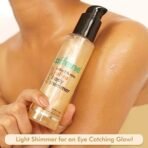 mCaffeine Coffee Body Shimmer for a Glam Ready Skin with Hyaluronic Acid | Soft Glitter & Oil-Free Hydration | Lightweight & Non-Greasy Body Shimmer for Long-lasting Shiny & Matt Finished Look - Fast UK Delivery - Image 3