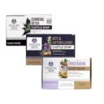 Ayouthveda Herbal Soap Combo (3 Pack) | Nuts & Saffron Soap, Indian Clay Soap & Charcoal Detox Soap | Handmade for Glowing, Rejuvenated & Healthy Skin - Fast UK Delivery - Image 2