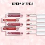 Just Herbs Ayurvedic Liquid Lipstick Kit Set of 5 with Long Lasting, Hydrating & Lightweight Lip Colour, Full Size - Paraben & Silicon Free - 10 ml (Deeps & Reds) - Fast UK Delivery - Image 3