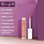 Hilary Rhoda Power Of Matte Liquid Lipstick | Buildable Colour | Long Lasting & Matte Finish | Lightweight & Non-Drying Formula | Smudge Proof & Non-Transferable | 3ml (Forever Nude - Shade 03) - Fast UK Delivery - Image 5