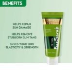 Jovees Herbal De-Tan Scrub With SPF For Brightening & Revitalizing Face Scrub | Remove Dead Skin | Gentle Exfoliation, Smooth and Clear Complexation With Turmeric & Aloe Vera | For All Skin Type- 100g - Fast UK Delivery - Image 5
