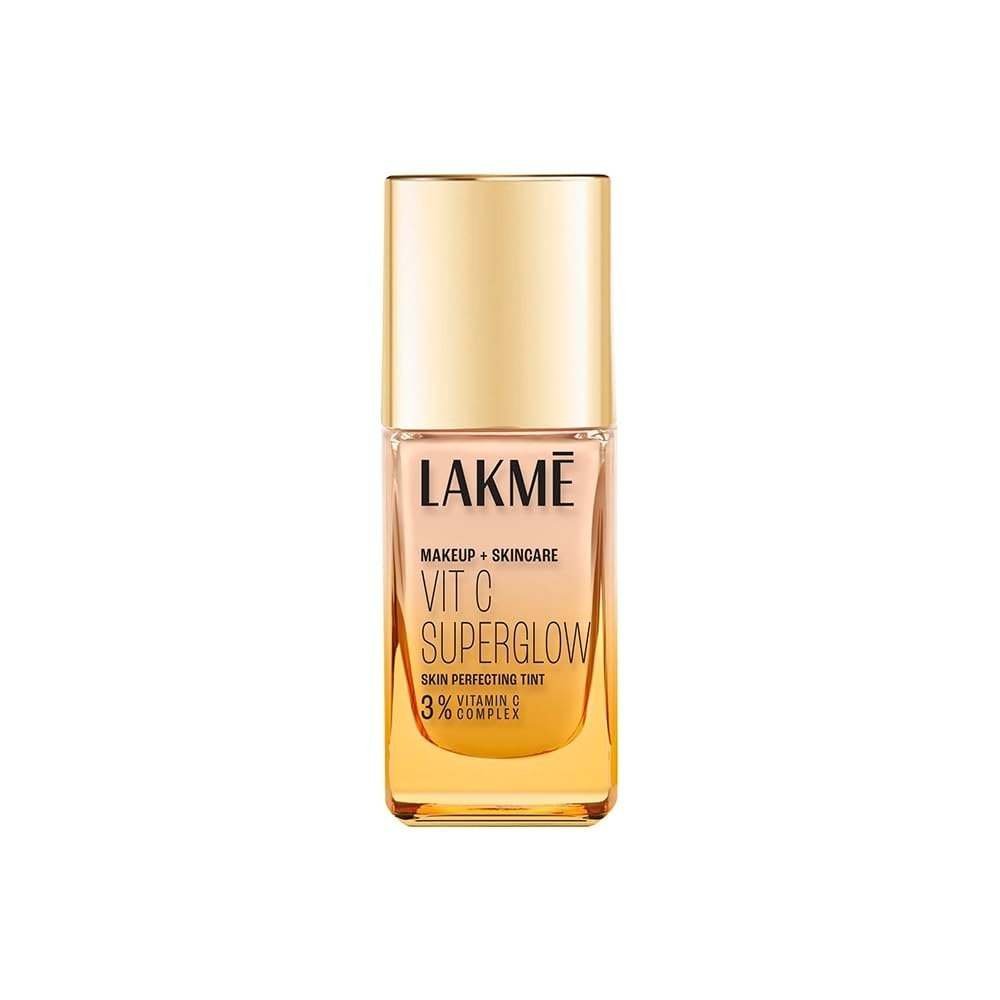uk41ZJN4Fh78L-1-1.jpg LAKME Natural Makeup For All Skin Type+Skincare Vitc Superglow Skin Perfecting Liquid Medium Coverage Tint Cool Ivory C100 25Ml 1 Count - Fast UK Delivery - Image 1