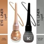 KINDED Eye Liner Liquid Waterproof Smudgeproof Longlasting Insta Bold Look Intense Colour Pigments Quick Drying Eyeliner Combo 5 ml each - Fast UK Delivery - Image 3