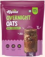 ALPINO High Protein Super Overnight Oats Dark Chocolate 1KG - 21g Protein, Added Nuts & Seeds, Instant Rolled Oats - As Seen on Shark Tank India - Fast UK Delivery - Image 2