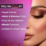 Hilary Rhoda The Book of Makeup | 20 Eyeshadows | 2 Highlighters | 2 Blushes | 2 Contours | 6 Cream Lip Glosses | Dual Ended Brush | Long Lasting | Blends Easily- 23.4g (Shade 1) - Fast UK Delivery - Image 5