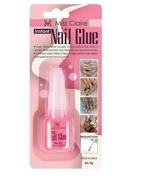 uk41ZdPDa-8UL-1-1.jpg Miss Claire Nails Glue, Clear, 10 Grams, 10 g - Fast UK Delivery - Image 1