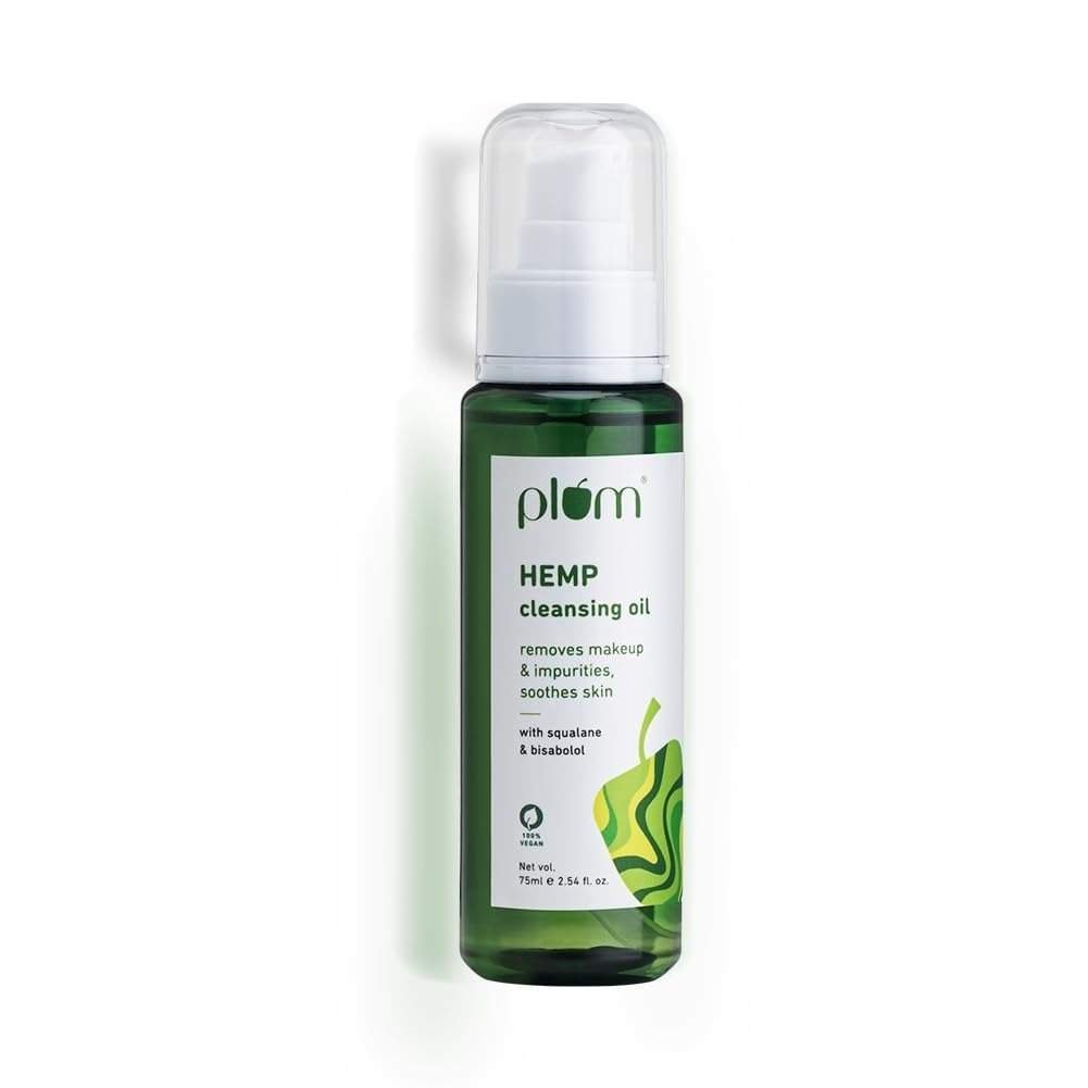 uk41ZlDsIxyoL-1-1.jpg Plum Hemp Cleansing Oil | Removes Makeup & Impurities | Soothes Skin | With Squalane & Bisabolol | All Skin Types | 100% Vegan | 75ml - Fast UK Delivery - Image 1
