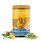 TEACURRY Adrak Elaichi Chai (100 Grams, 50 Cups) - Ginger Cardamom Chai for Energy and Immunity - 100% Natural Flavoured Tea with Real Adrak, Elachi | Tasteful Adrak Elaichi Flavor Chai Tea - Fast UK Delivery - Image 2