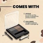 MARS 4 in 1 Eyebrow Powder Cake with Angled Eyebrow Brush and Spoolie | Long Lasting & Waterproof | (8g) - Fast UK Delivery - Image 5