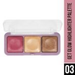 Hilary Rhoda Get Glow Highlighter Palette | Ultra Blendable & Long Lasting | Shimmer Finish & Illuminating Glow | Highly Pigmented & Easy To Blend Shades | 3 Shades in 1 Palette - 15g (Shade - 03) - Fast UK Delivery - Image 3