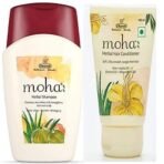 moha: Herbal Hair Shampoo & Conditioner | Mild Shampoo & Conditioner For Daily Use For All Hair Types | Hair Cleanser With Benefits Of Amla, Aloe, Brahmi & Bhringaraj - 100ml Each" - Fast UK Delivery - Image 2