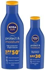 Nivea Sun Protect And Moisture 125Ml Spf 50 Sunscreen & Sun Protect And Moisture 75Ml Spf 30, SPF 50 Sunscreen For Oily Skin, Pack Of 1 - Fast UK Delivery - Image 2