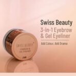 Swiss Beauty Waterproof Eyebrow & Gel Eyeliner 2 In 1 With Brush | Smudge Proof Gel Eyeliner And Eyebrow Definer Pencil | Shade- 01 Black, 7G - Fast UK Delivery - Image 3