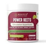 Rooted Actives Power Beets (250 g) - Organic Beet root powder with L arginine, L Carnitine, BCAA, Reservatrol & Stevia | Heart, Endurance, Nitric oxide booster| Beets Powder Supplement & Pre Workout - Fast UK Delivery