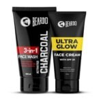 Beardo Activated Charcoal Face Wash, 100ml and BEARDO Ultraglow Face Cream SPF 30 for Men, 60g Combo - Fast UK Delivery - Image 2