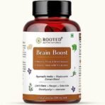 Rooted Actives Brain Boost supplement for Focus, Memory, Brain wellness | 60 Veg Caps of 500 mg each. Lions Mane mushroom with brain boosting herbs - Fast UK Delivery - Image 2