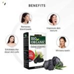 INDUS VALLEY Bio Organic 100% Natural Activated Charcoal Powder Ideal for Skin Removes Dead Skin, Impurities, Detoxifies Skin - (200g+50g) - Fast UK Delivery - Image 3