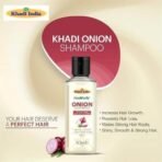 Healthally Khadi Herbal Onion Shampoo - 400 ML | Dandruff,Hair Breakage,Hair Fall Control Shampoo For Men Woman Hair Nourishment | Paraben/Sulphate Free - Fast UK Delivery - Image 3