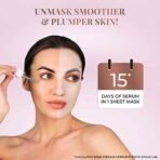 Just Herbs Sheet Mask for Glowing Skin Serum Masks, 20g - Fast UK Delivery - Image 6
