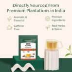 VAHDAM, Vedic Kadha Herbal Tea Bags - 50 Pyramid Tea Bags| Caffeine Free, Non-GMO, Gluten-Free | 100% Pure Herbal Tisane - Earthy & Savory | Whole Loose-Leaf Tea Bags | Resealable Ziplock Pouch - Fast UK Delivery - Image 4
