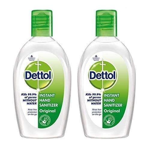 uk41bxs4UGoML-1-1.jpg Dettol Alcohol based Hand Sanitizer, Original, 50ml, Pack of 2 - Fast UK Delivery - Image 1