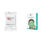 O3+ Shine & Glow Mono Dose Kit for Brightening, Whitening & Even Skin Tone (38g) & O3+ Sea White Brightening Facial Kit With Peel Off Mask Suitable (45g, Single Use Facial Kit) Combo - Fast UK Delivery