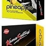 Kamasutra Pineapple Mango Dotted Condom 10PCS Each (Pack of 2) Condom (Set of 2, 20S) - Fast UK Delivery
