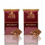 Konfiz 2M Milk Chocolate Compound Slab Perfect For Baking,Cake Decorating,Topping,Molding&Dipping(Pack Of 2,500 Gm) - Fast UK Delivery - Image 2