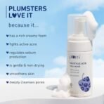 Plum 1% Encapsulated Salicylic Acid Foaming Face Wash | Fights Active Acne, Blackheads & Breakouts | with Glycolic Acid & Fruit AHAs | All Skin Types | Creamy Face Cleanser for Women & Men | 110ml - Fast UK Delivery - Image 4