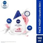 NIVEA Milk Delights Face Wash Caring Rosewater For Sensitive Skin 100ml, 100 ml - Fast UK Delivery - Image 3