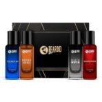Beardo Perfumes Giftset For Men (Pack of 4 x 20ml) Whisky Smoke, Godfather, Tsunami and Black Musk | Long Lasting Perfume Musk & Woody Fresh Fragrance | Valentines day gift for husband | Gift for boyfriend | Gift for Men| Anniversay gift | Couple gift - Fast UK Delivery - Image 2