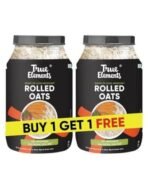 True Elements Rolled Oats 1.2kg (Pack of 2) 100% Whole Grain, High Fiber & Protein Breakfast Cereal - Fast UK Delivery - Image 2