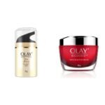 Olay Day Cream Total Effects 7 in 1, Anti-Ageing SPF 15, 50g & Olay Day Cream Regenerist Microsculpting Moisturiser (NON SPF), 50g - Fast UK Delivery