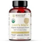 ROOTED USDA Organic Lions Mane Mushroom Extract Capsules, 38% Beta Glucan(90 Counts) - Fast UK Delivery - Image 2