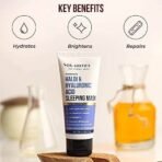 Dr. Sheth's Haldi & Hyaluronic Acid Sleeping Mask Cream For Even Tone, Acne, Dullness & Hydration | With Ceramides & Vitamin E For Women & Men -40g - Fast UK Delivery - Image 4