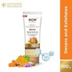 WOW Skin Science Ubtan + Hyaluronic Acid Detan Face Scrub | Gently Exfoliates | Removes Impurities | Hydrates Skin | Promotes Even-Toned Complexion | 100g - Fast UK Delivery - Image 3