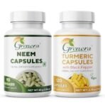 Grenera Neem Capsules 90 no, Turmeric Capsules 120 nos | Made with pure neem leaf powder and turmeric powder, black pepper powder - Image 2