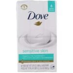 Dove Beauty Bar, Sensitive Skin 4 oz, 6 bar - Fast UK Delivery