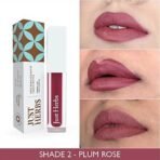 Just Herbs Ayurvedic Creamy Matte Long Lasting Liquid Lipstick, Lightweight & Hydrating Lip Colour with Liquorice & Sweet Almond Oil - Plum Rose - Fast UK Delivery - Image 4