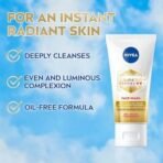 NIVEA Luminous Even Glow Face wash with an oil free formula, infused with AHA, Aloe vera, Guarana Extracts, Deeply cleanses, for Normal & Sensitive Skin, For Women & Men - Fast UK Delivery - Image 3