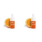 Plum 15% Vitamin C Face Serum For Glowing Skin | Reduces Dark Spots | For Dull Skin | With Mandarin | Beginner Friendly, For All Skin Types | 100% Vegan | 10 ml (Pack of 2) - Fast UK Delivery