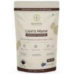 Rooted Actives Certified Organic Lions Mane Mushroom Extract Gummies | Memory, Focus, Brain Powder & Nerve Health | Usda Organic, No Sugar, Blueberry Flavor | Lions Mane Powder - Fast UK Delivery - Image 2