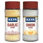 Keya Combo of Garlic Powder 55gm, Onion Powder 50gm | Ready to use | Sourced From Whole | Zero added Colours, Fillers, Additives & Preservatives | Pack 2 - Fast UK Delivery - Image 2